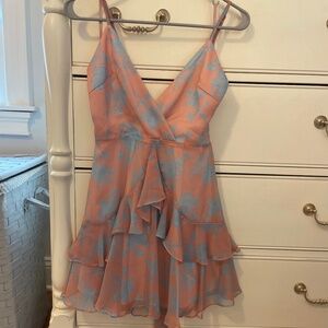 Selfie Leslie Blue and Pink Dress